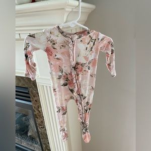 Posh peanut newborn floral onesie